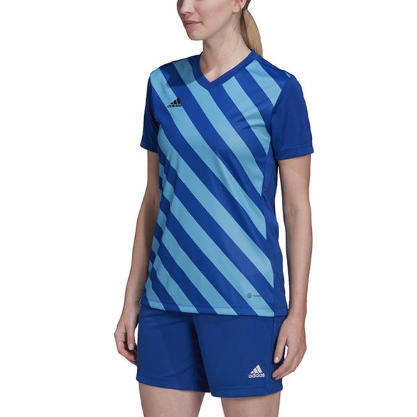 adidas Entrada 22 GFX Womens Royal Blue/Sky Rush Football Shirt